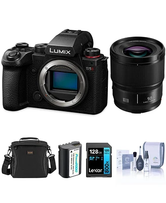 Panasonic Lumix S5II Mirrorless Camera, Bundle with 50mm f/1.8 Lens, Battery and 128GB Memory Card