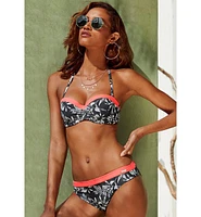 Lascana Women's Printed Bandeau Bikini Swimsuit Top