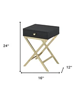 Solid Wood End Table with Drawer – Stylish and Functional Living Room Furniture