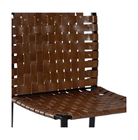 Comfortable Faux Leather Side Chair with Cushioned Seat and Backrest