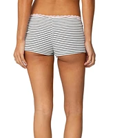 Edikted Women's Sofi Striped Ribbed Shorts