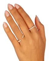 By Adina Eden Thin Cubic Zirconia Eternity Band Ring