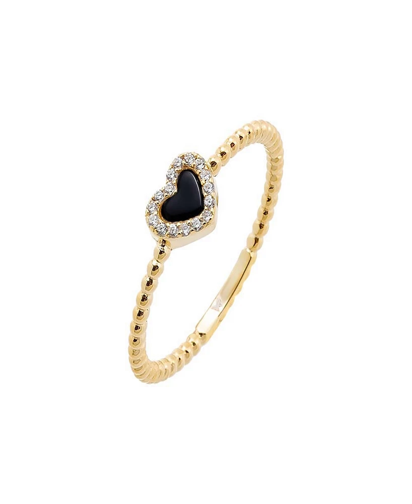 By Adina Eden Pave Colored Gemstone Beaded Ring