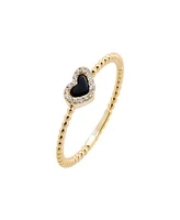 By Adina Eden Pave Colored Gemstone Beaded Ring