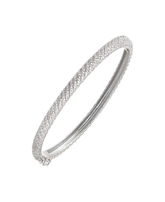 By Adina Eden Pave Twisted Rope Bangle Bracelet