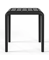 Plastic Modern Outdoor Patio Accent Side Tables (Set of 2)