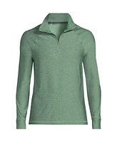 Lands' End Men's SunShade Upf 50 Cooling Quarter Zip Mock Neck Rash Guard Shirt