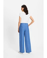 Olsen Women's Anna Fit Wide Leg Pleated Trouser