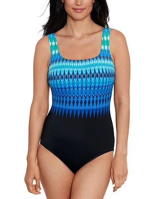 Shape Solver Sport by Mimi Flamingo Women's Pioneer Valley Scoop-Neck Swimsuit
