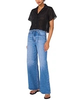 1.state Women's Eyelet Camp Shirt