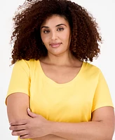 Aveto Trendy Plus Scoop-Neck T-Shirt