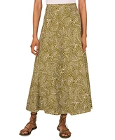 1.state Women's Cotton Printed Maxi Skirt