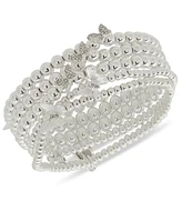 lonna & lilly Silver-Tone 5-Pc. Set Crystal Beaded Butterfly Stretch Bracelet