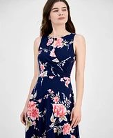 Sandra Darren Women's Floral-Print Sleeveless Maxi Dress