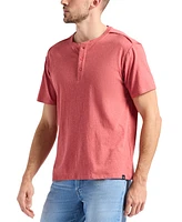 Men's Kitform Short Sleeve Speckled Jersey Henley
