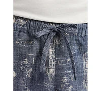 Men's Relaxed-Fit Halten Nautical Graphic Cargo Shorts