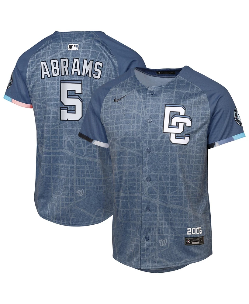 Outerstuff Big Boys and Girls C.j. Abrams Blue Washington Nationals 2025 City Connect Limited Player Jersey