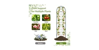 2 Pack - 7-ft Galvanized Steel Outdoor Garden Trellis Metal Finish