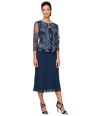 Alex Evenings Petite 2-Pc. Lace Jacket Dress Set