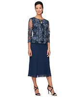 Alex Evenings Petite 2-Pc. Lace Jacket Dress Set