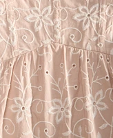 Row A Women's Eyelet-Embroidered Tiered Midi Dress