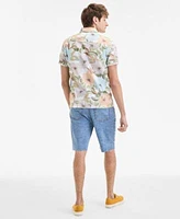 Sun Stone Mens Duke Floral Print Shirt Surf Club Graphic T Shirt Denim Shorts Exclusively At Macys