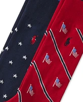 Polo Ralph Lauren Men's 2-Pk. Waving Flag & Stars Socks