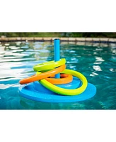Trc Recreation Floating Foam Ring Toss Swimming Pool Game with 4 Rings, Orange