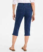 Style & Co Women's Chambray Mid-Rise Comfort Waist Capris, Exclusively at Macy's
