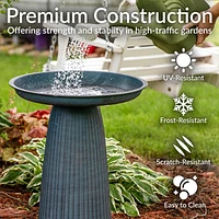 Gleeful Garden Metal Outdoor Bird Bath
