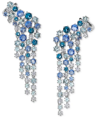Eliot Danori Silver-Tone Stone Climber Earrings, Exclusively at Macy's