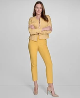 Tommy Hilfiger Women's Tweed Collarless Open-Front Jacket