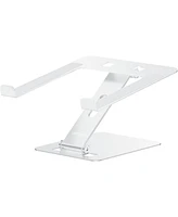 Urmust Foldable Laptop Stand, Height Adjustable Ergonomic Computer Stand for Desk, Aluminum Portable Laptop Riser Holder Mount Compatible with MacBook