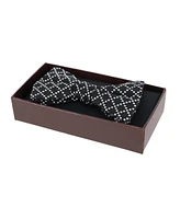 Trafalgar Men's Rowan Geometric Pattern Silk Bow Tie