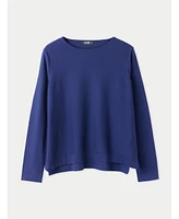 Gobi Cashmere Women's Boatneck Cotton Silk Cashmere Blend Sweater