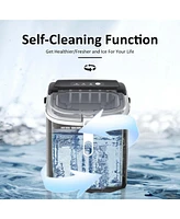 Zafro Nugget Ice Makers Countertop with Soft & Chewable Pellet Portable Self-Cleaning Compact Machine 44Lbs/24H Scoop and Basket