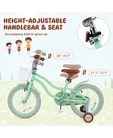 16-Inch Kids Bike with Adjustable Seat and Bell, Lightweight for Ages 3-8