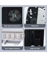 Zafro ice maker can produce 26 pounds of ice per day and can make nine bullet ice cubes in just six minutes. It is available in two ice cube sizes and
