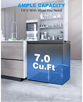 Zafro 7.0 Cu.Ft Chest Freezer with Removable Basket and Bottom Defrost Water Drain Freestanding Top Open Door, Deep Freezer, Mini Adjusta