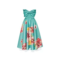 Milla Women's Playful floral midi dress with bow