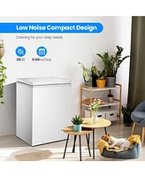 Zafro 3.5 Cubic Feet Chest Freezer with 2 Removable Baskets Free Standing Top Open Door Compact Freezer with Adjustable Temperature for Home/Kitchen/O