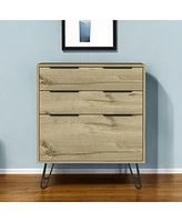 Stylish Three-Drawer Dresser with Smooth Glide Storage for Small Spaces