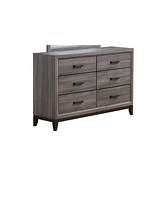 Functional Manufactured Wood Six-Drawer Chest for Closet or Guest Room