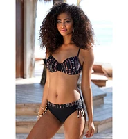Lascana Women's Boho Print Underwire Bikini Swimsuit Top