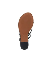 Luz | Strappy Ankle Wrap Flat Leather Sandals