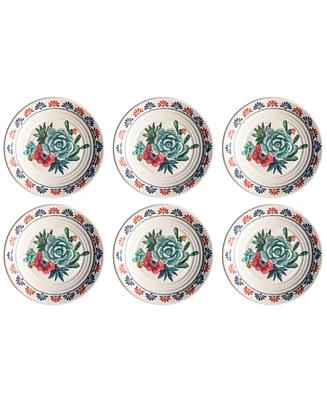 TarHong Desert Succulent 6-Pc. Salad Plates, Service For 6