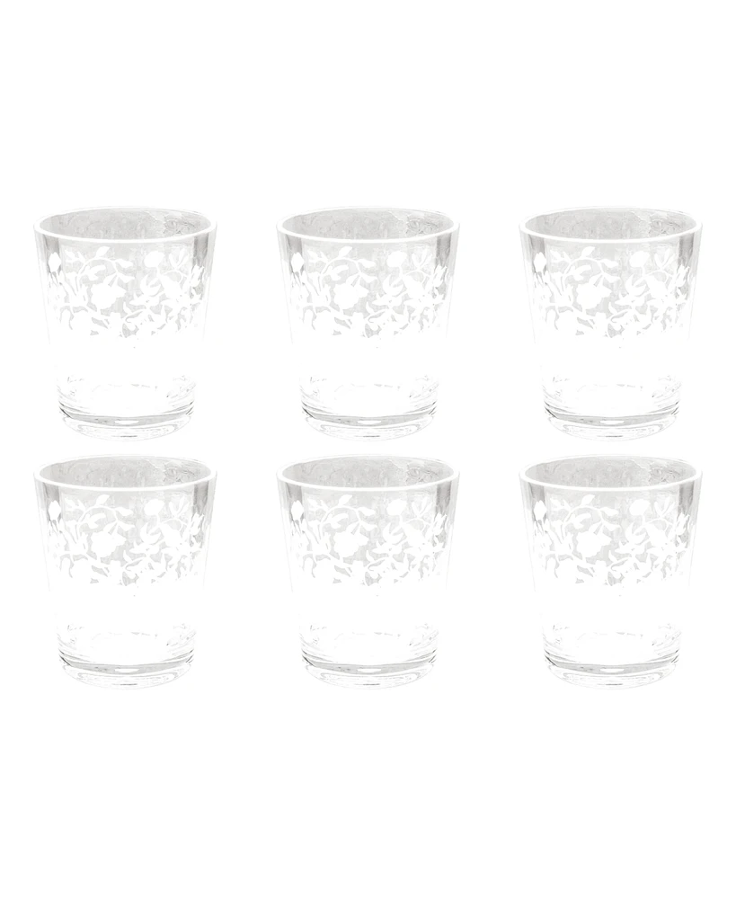 TarHong Vines Etch Stemless Glasses, Set of 6