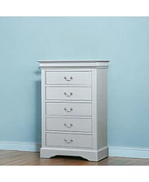 Solid Wood Five-Drawer Lingerie Chest for Bedroom Storage and Organization