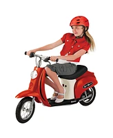 Razor Pocket Mod Miniature Euro 24 Volt Electric Retro Scooters, 1 Red & 1 Black