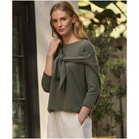 Pact Women's Organic Cotton Classic Fine Knit Wide Neck Sweater